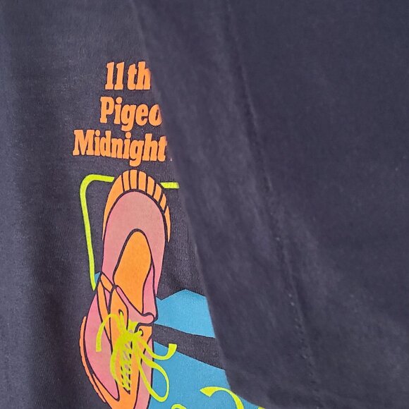 Vtg 90s Pigeon Forge Midnight Road Race/Diet Coke Blue Large Shirt SIngle Stitch - Picture 4 of 5